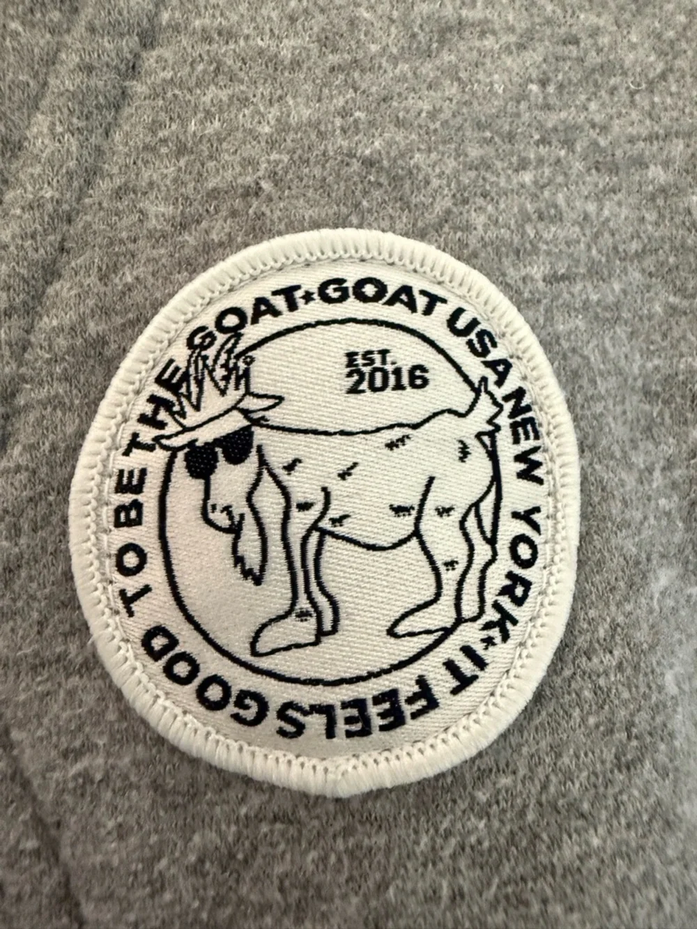Youth Gray Pullover Hoodie with Goat Patch - Picture 4 of 6